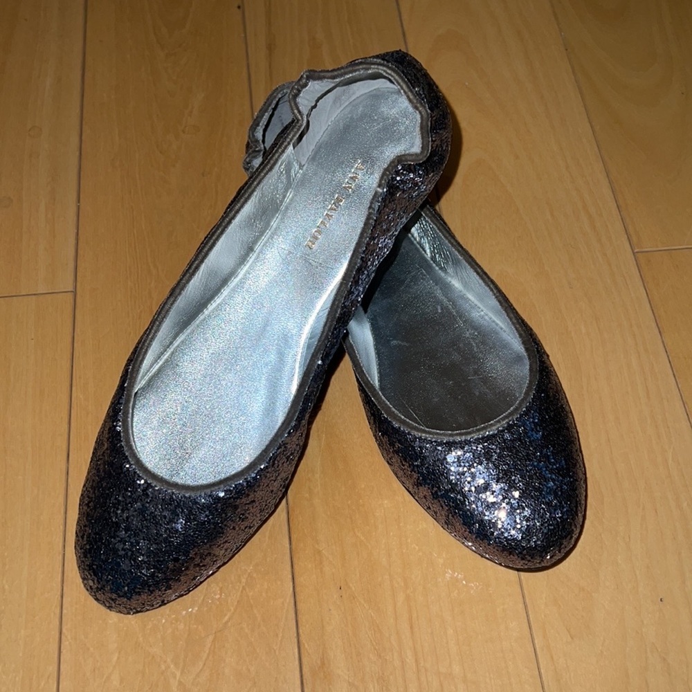 Ann Taylor holiday glitter flats
